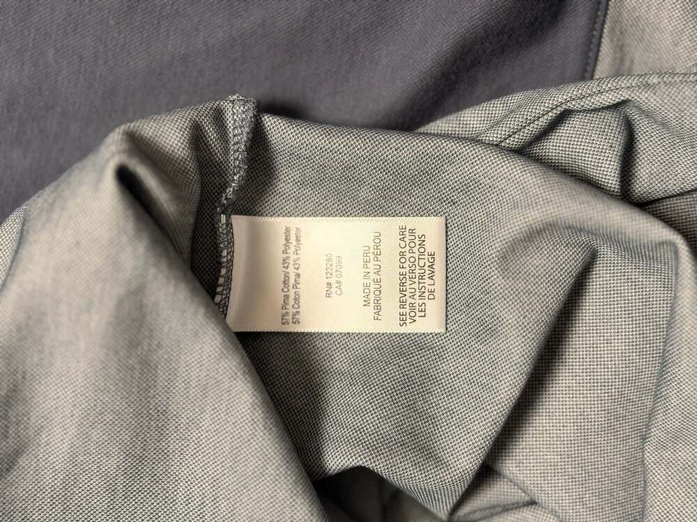 TravisMathew Mens Medium Blue Gray Pima Cotton Colorblock Golf Polo Shirt - Picture 4 of 11